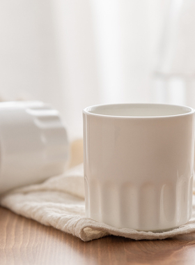 高骨瓷半纹杯 纯白色无铅唐山茶水杯160ml酒杯精致餐具