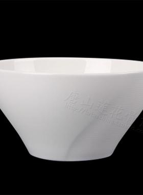 包邮 雅思碗 4.75英寸 6.25英寸 纯白色骨瓷碗 半丝纹碗 骨瓷饭碗