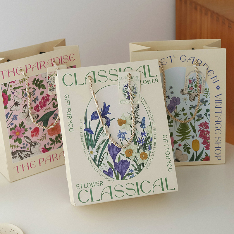 莫奈花园礼品袋森系文艺手提纸袋