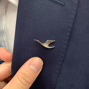 厦门航空厦航白鹭制服徽章胸章机长飞行员乘务员金属胸针