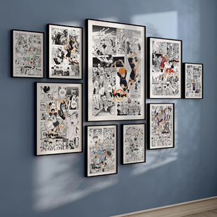 Haikyuu排球少年二次元日本动漫海报装饰画有框挂画墙壁画乌野