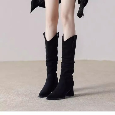 长靴女2025秋冬新款堆堆靴