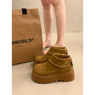 东北雪地靴冬季新款复古短靴