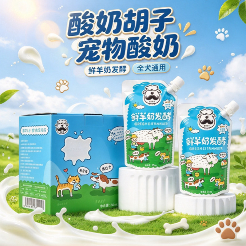 酸奶胡子羊奶发酵宠物酸奶幼猫孕猫专用狗狗用宠物猫狗零食正品