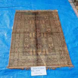 真丝手工打结壁挂毯伊朗波斯风格 5ft客厅卧室茶几书房 地毯300道3