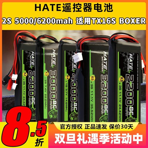 HATE航模控电遥控器电池乐迪AT9Spro迈克天地飞9锂电池1s2s3s控电