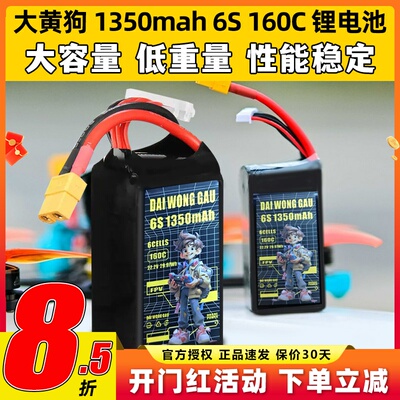 大黄狗穿越机电池1350mah6S160C