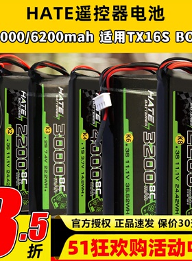 HATE航模控电遥控器电池乐迪AT9Spro迈克天地飞9锂电池1s2s3s控电