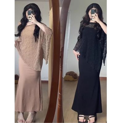 大码女装梨形身材吊带连衣裙夏季胖MM遮肚子显瘦气质裙子罩衫套装