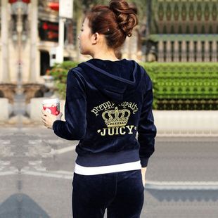 2026新款金丝绒运动套装女春季时尚休闲服跑步两件套中老年妈