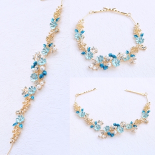 百搭古典民族胶州秧歌舞蹈扇子舞头饰头花舞台演出艺考傣族舞发饰