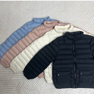2025新款儿童羽绒服女童宝宝新国标95轻羽绒立领休闲短款外套