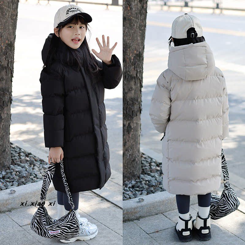 儿童羽绒服冬季新款极寒加厚过膝加长款男女童90白鸭绒中戏外套