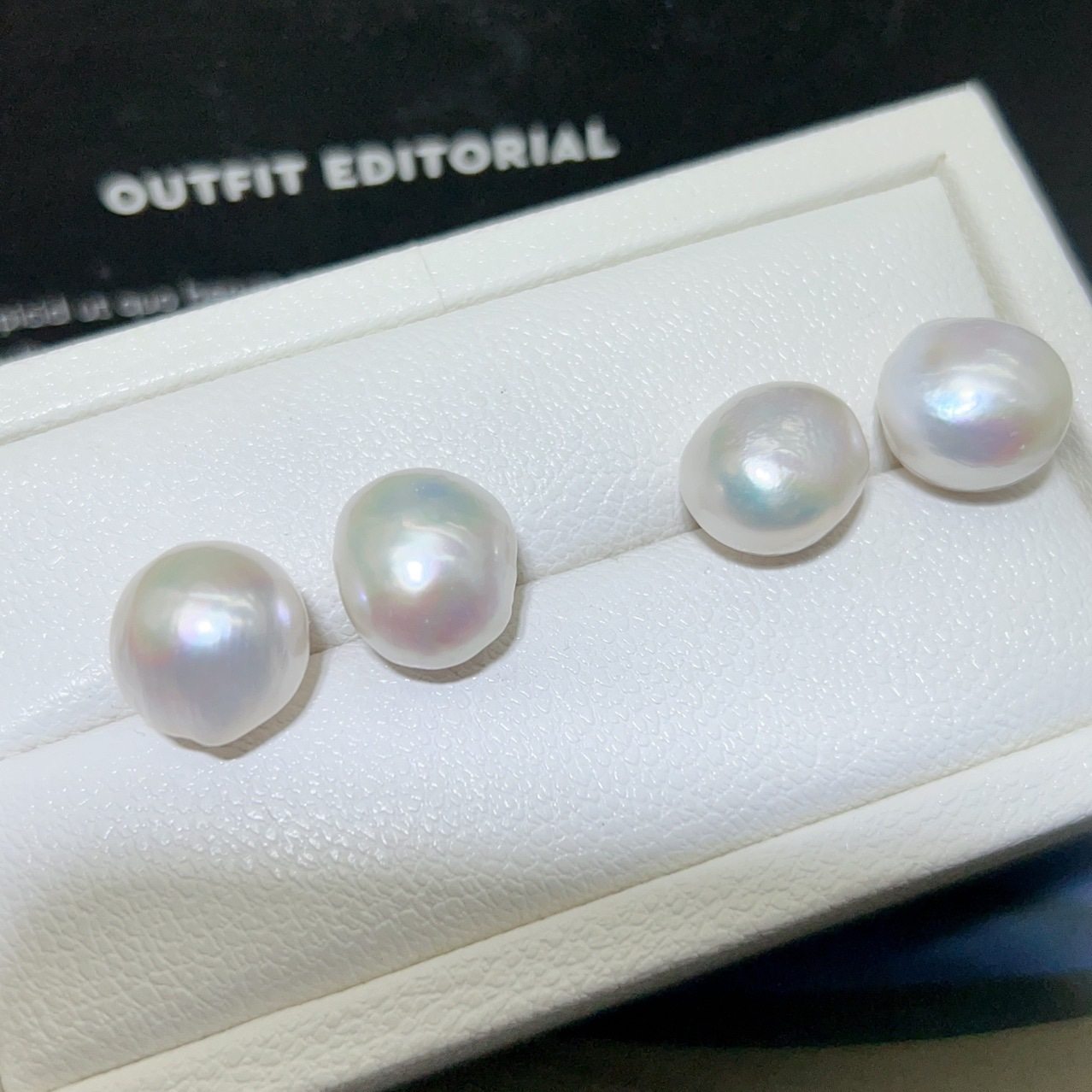 淡水珍珠耳钉巴洛克S925银耳钉耳环不规则珍珠耳钉大点位13+耳钉