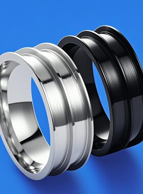 钛钢戒指男款嘻哈男生百搭ins风不掉色DLY滴胶不锈钢手饰饰品