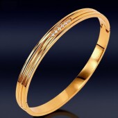 不锈钢手镯女生高级感时尚 满天星百搭满钻手环钛钢不掉色饰品