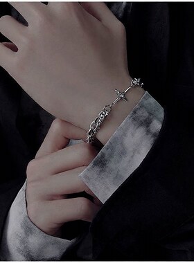 男潮手链ins小众设计嘻哈高级感钛钢男士饰品冷淡风女首饰潮流