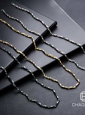 钛钢项链男莫比乌斯环不掉色项链女简约高级感锁骨链小众轻奢配饰