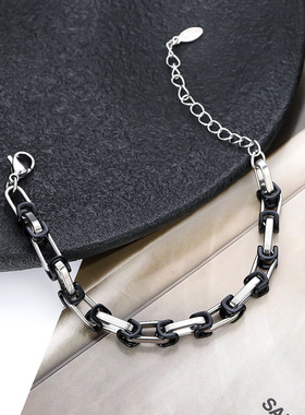 欧美热销钛钢手链复古嘻哈朋克男女高级感个性潮流饰品