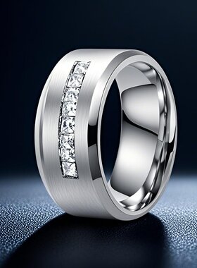 不锈钢戒指女法式不掉色ins风指环小众素圈钛钢手饰时尚潮流款