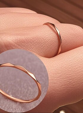 不锈钢戒指女百搭小众高级女款轻奢不掉色女士菱形钛钢饰品手饰