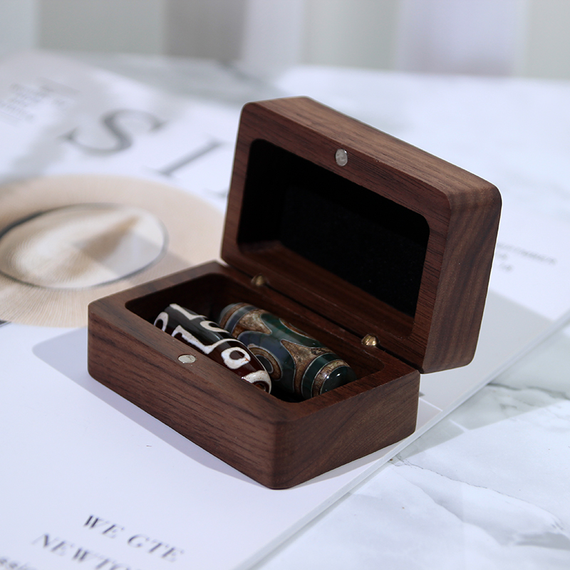 木质天珠收纳裸珠收藏盒子小号