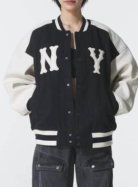 球星MLB男女25秋季简约潮流保暖休闲棒球服运动夹克外套3AJPB0854