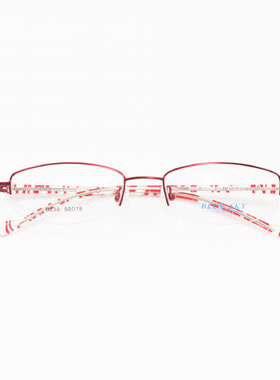 特价清仓 半框红色女式女款近视B230 眼镜