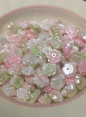 23g装大约100个卡10中孔双色渐变玫瑰花保中孔不保数量66-013