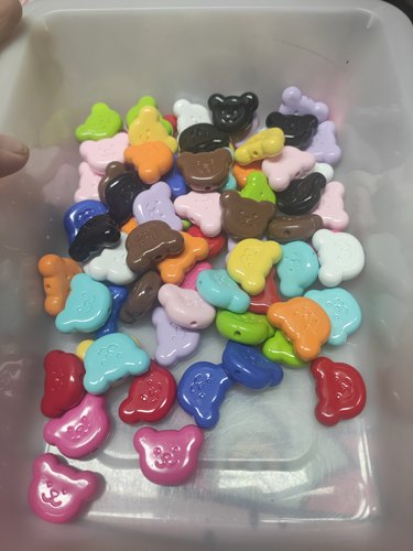 （15元包邮）一个装烤漆竖通孔小熊头随机混发13-042