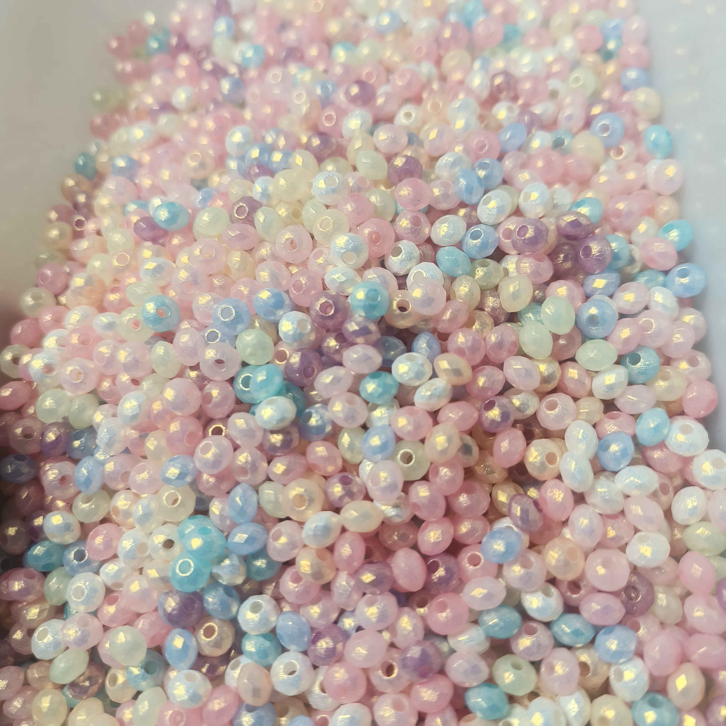 （9.9元包邮）76-007夜光幻金4*6切面扁圆500颗