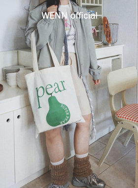 2026新款【梨香包】帆布包小众女包手提帆布袋水果图案四季单肩包