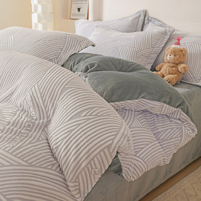 可定制尺寸四件套牛奶绒