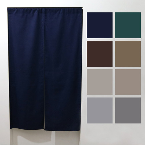 定制日式纯色棉麻布艺帘玄关门帘