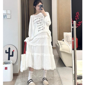 高腰显瘦白色蛋糕裙外穿有调节带半身裙怀孕裙 新款 孕妇装 2026夏季