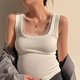背心打底外穿防走光蕾丝拼接短款 小个子孕妇装 时尚 款 上衣 2025夏季