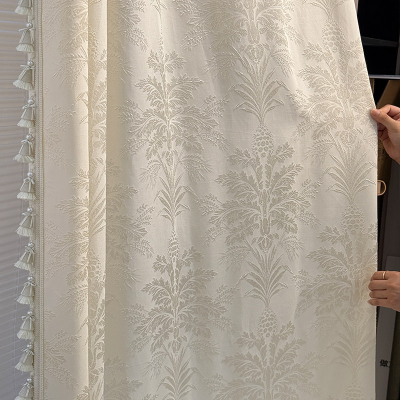 金风玉露高端轻奢法式奶油原木中古客厅卧室落地窗窗纱透光不透人,居家布艺,定制窗帘,淘宝优惠券,粉丝福利购,淘宝优惠卷