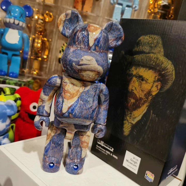 bearbrick400% 暴力熊积木熊青花瓷 梵高金克斯潮玩手办盲盒摆件