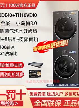 [纯平全嵌]小天鹅新品小乌梅3.0洗烘套装TG10DE40+TH10VE40