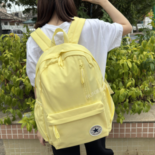 正品Converse匡威双肩包男女学生大容量多巴胺黄色书包旅行背包