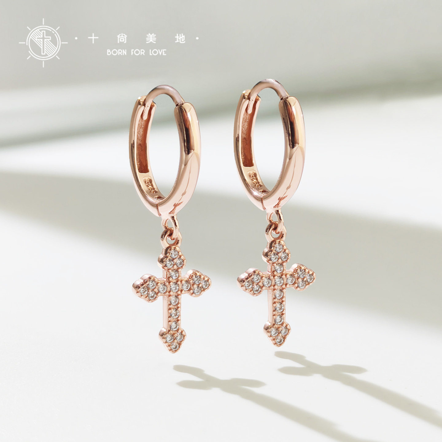 十尚美地丰盛 925纯银十字架耳环女超好看精致耳坠个性养耳洞耳饰,饰品/流行首饰/时尚饰品新,银饰耳饰,淘宝优惠券,粉丝福利购,淘宝优惠卷