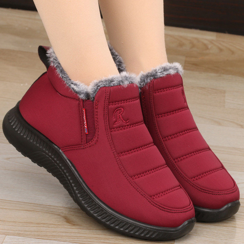 冬季防水防滑老北京布鞋女中老年加绒加厚保暖一脚蹬妈妈棉鞋大码,女鞋,时尚雪地靴,淘宝优惠券,粉丝福利购,淘宝优惠卷