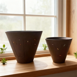 设计款 彩针斗笠花盆吸水透气适合绿植花卉盆栽种植花盆高颜值