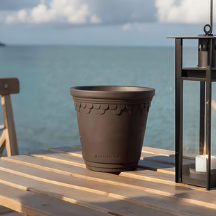 创意黑桃乌龙陶土花盆吸水透气高颜值立体浮雕花器复古植物盆栽