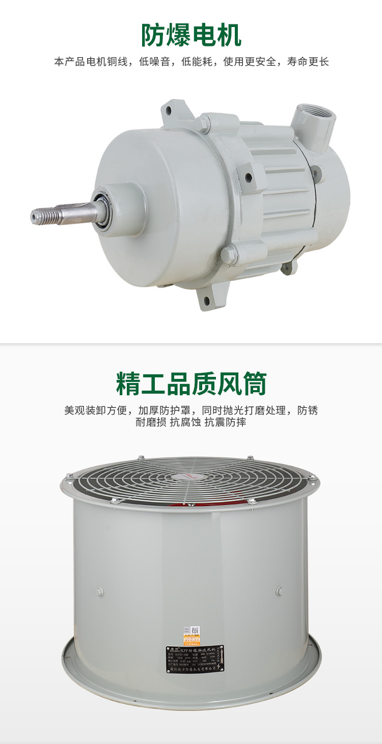 BZF防爆轴流风机耐高温电机专用防爆风机电机立式风机电机