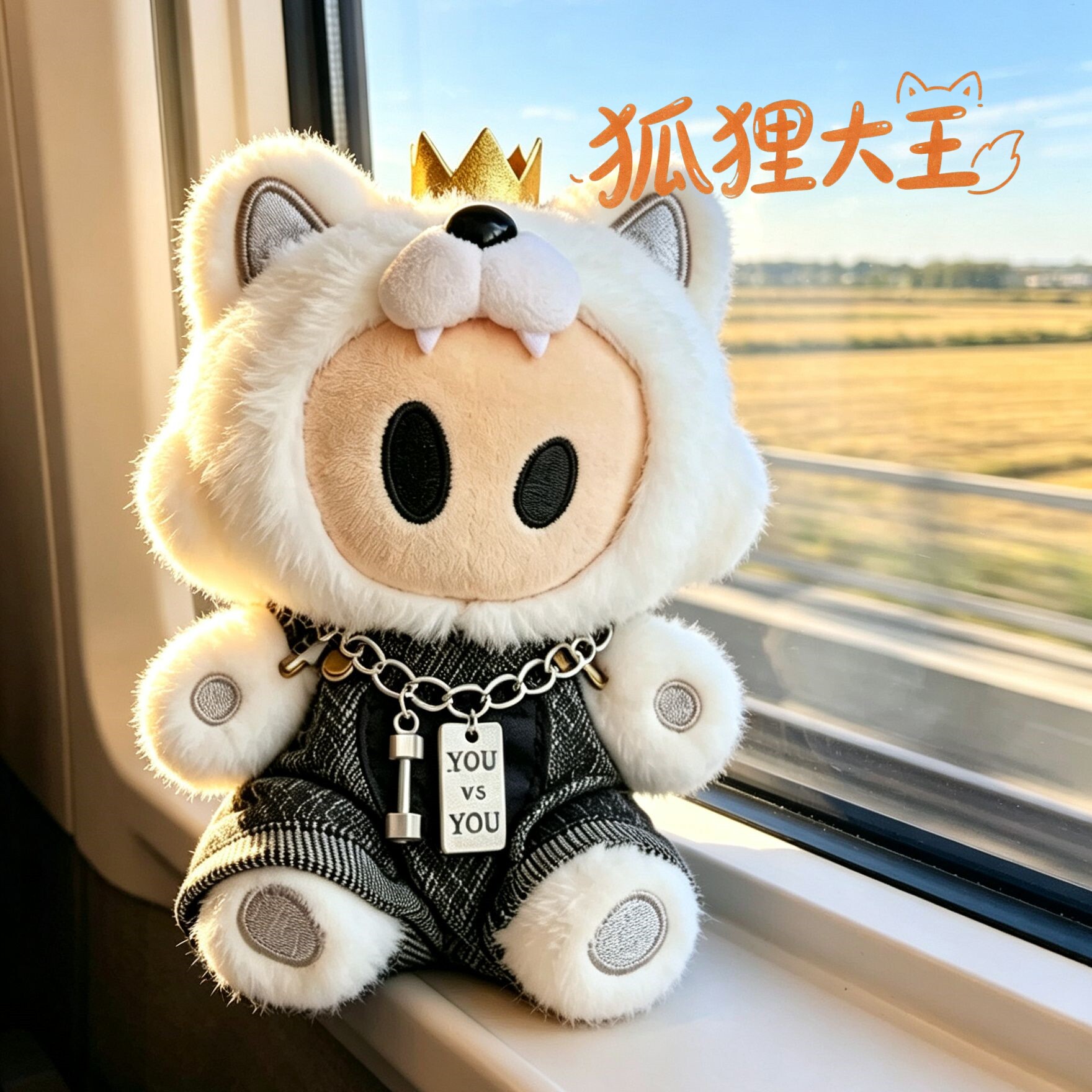 狐小d玩偶娃衣薛之谦同款牛仔连衣裤万兽之王周边换装(只售娃衣）