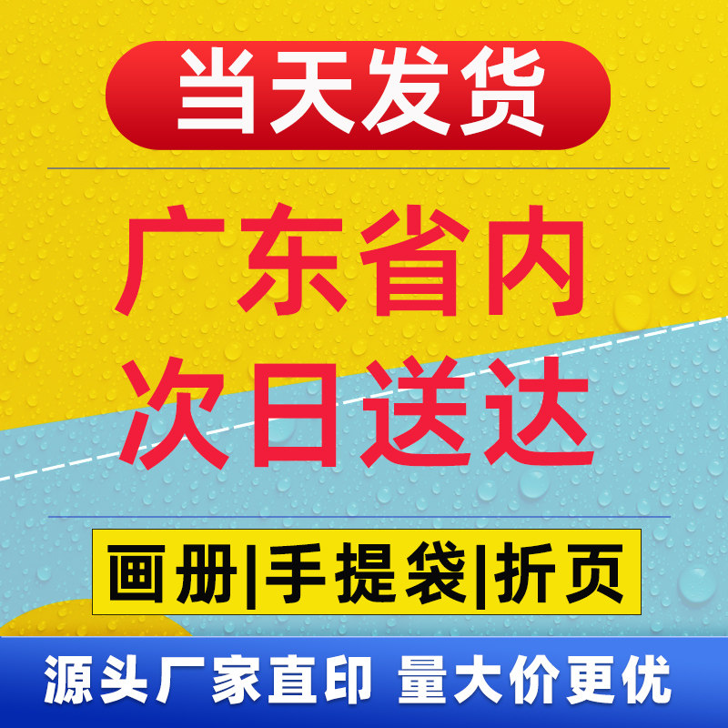 源头印刷厂定制宣传单画册手提袋折页专业印刷广州省内次日送达