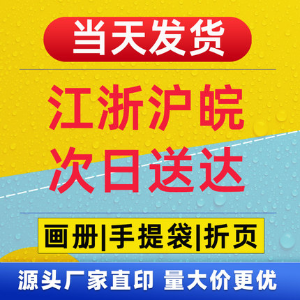 源头印刷工厂定制画册手提袋折页宣传单书籍作品集江浙皖沪次日达