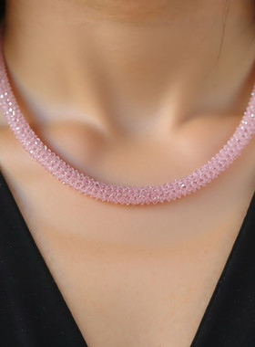 新年本命年红色晚礼服项链