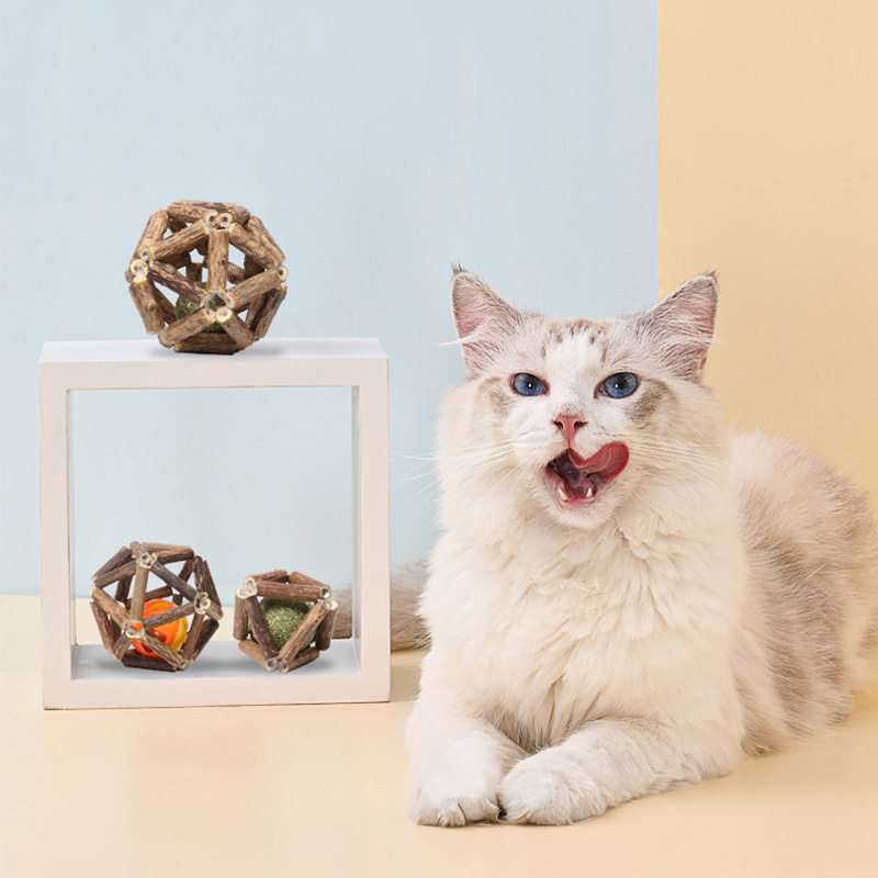猫薄荷球玲珑球猫薄荷玩具木天蓼逗猫棒幼猫用品磨牙洁齿棒耐啃咬